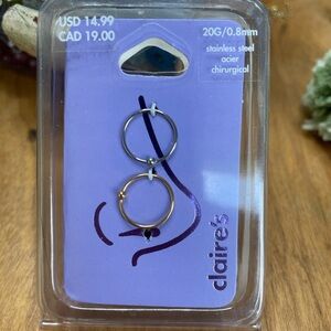 Claire's Nose Ring 2 Set Jewelry Packaged